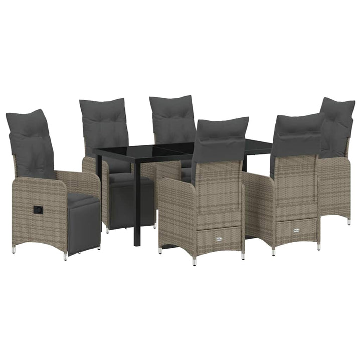 Have Spisebordssæt med pude 7 pcs Beige Poly rattan