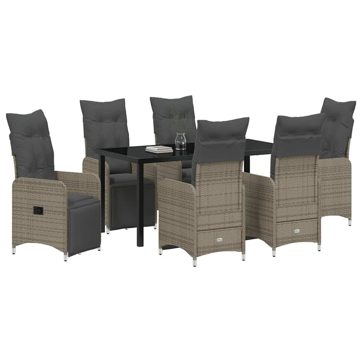 Have Spisebordssæt med pude 7 pcs Beige Poly rattan