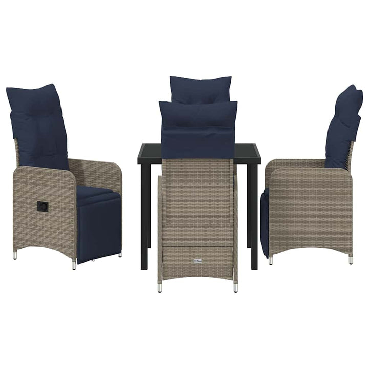 Have Spisebordssæt 5 pcs Grå polyrattan