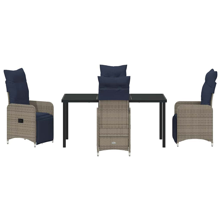 Have Spisebordssæt 5 pcs Grå polyrattan