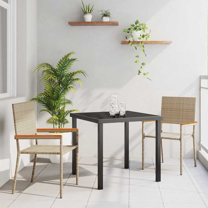 Have Spisebordssæt 3 pcs Beige Poly rattan