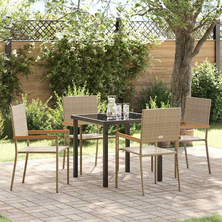 Have Spisebordssæt 5 pcs Beige Poly rattan