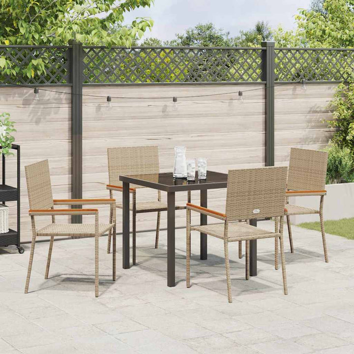 Have Spisebordssæt 5 pcs Beige Poly rattan
