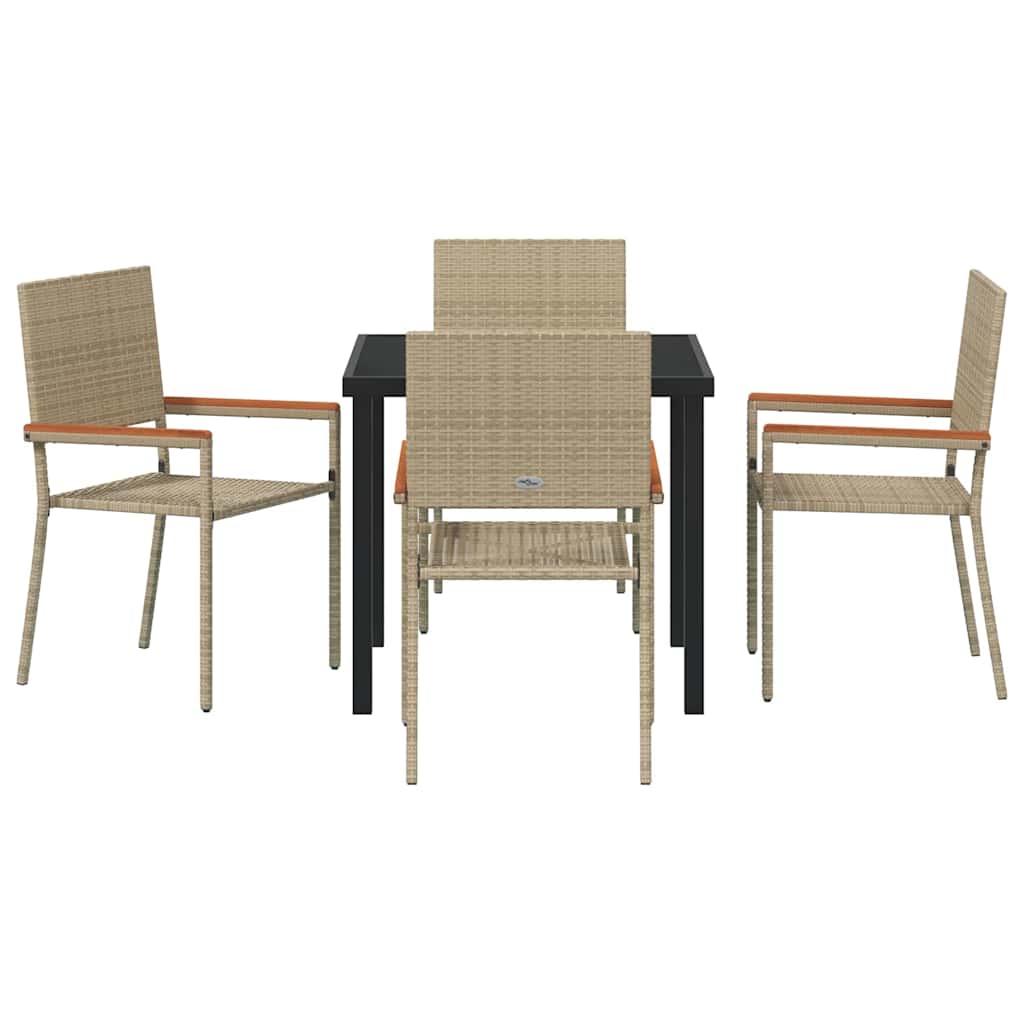 Have Spisebordssæt 5 pcs Beige Poly rattan