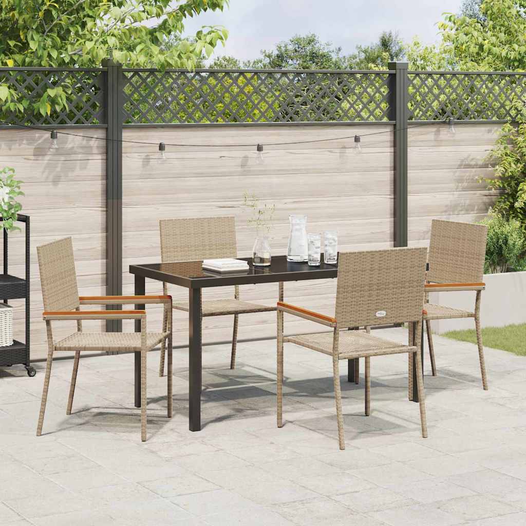 Have Spisebordssæt 5 pcs Beige Poly rattan