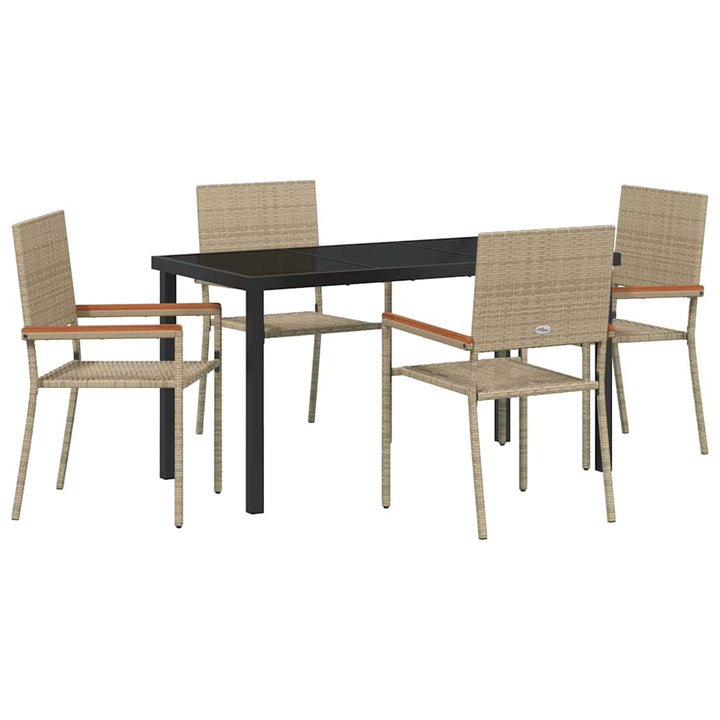 Have Spisebordssæt 5 pcs Beige Poly rattan