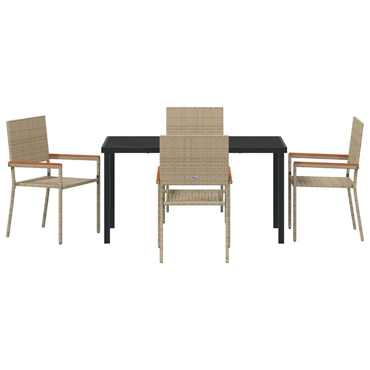 Have Spisebordssæt 5 pcs Beige Poly rattan