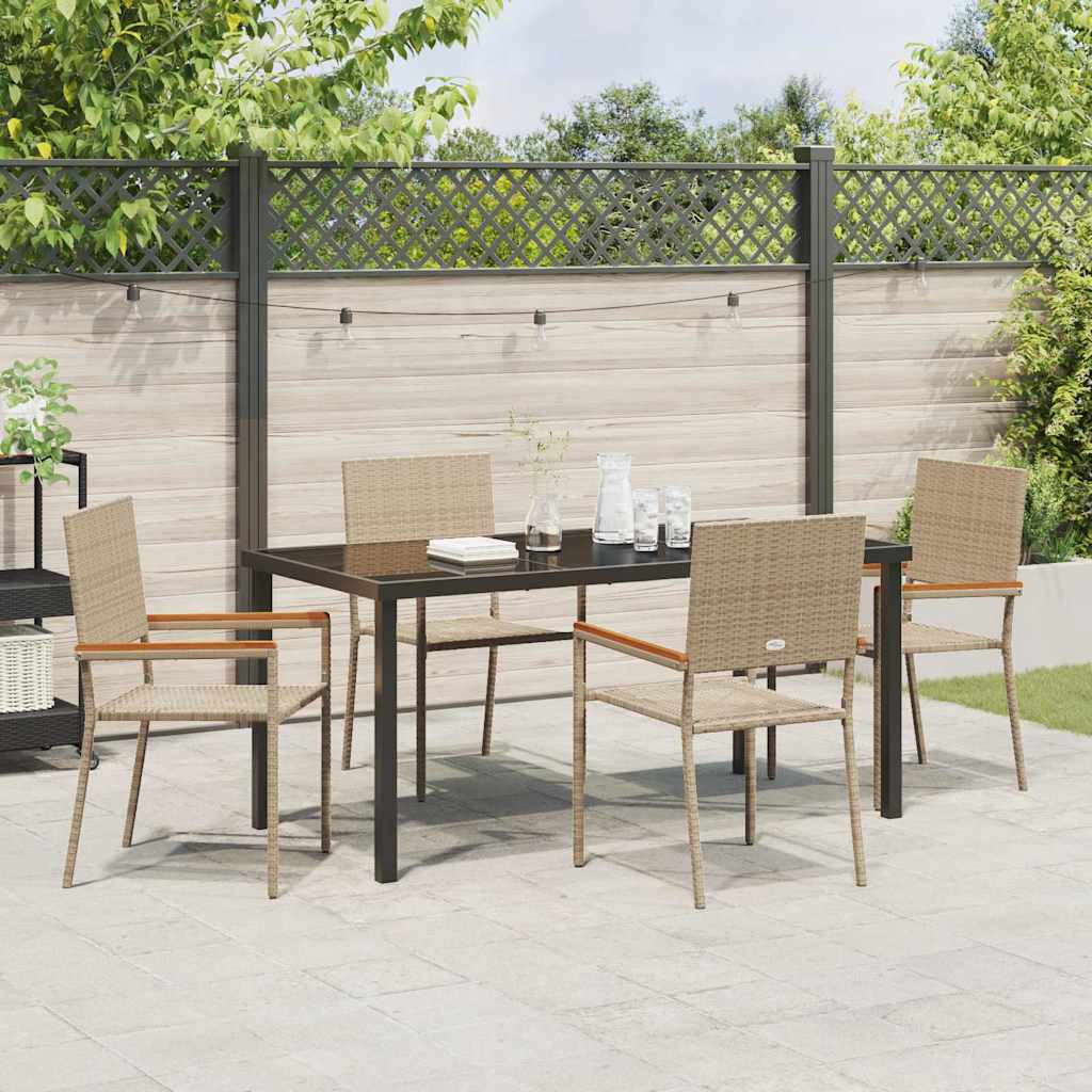 Have Spisebordssæt 5 pcs Beige Poly rattan