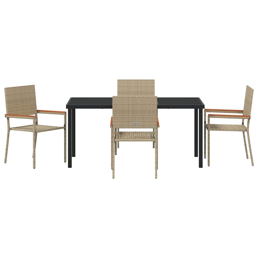 Have Spisebordssæt 5 pcs Beige Poly rattan