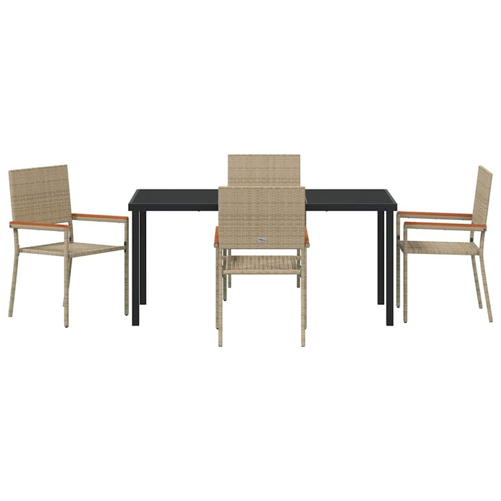 Have Spisebordssæt 5 pcs Beige Poly rattan