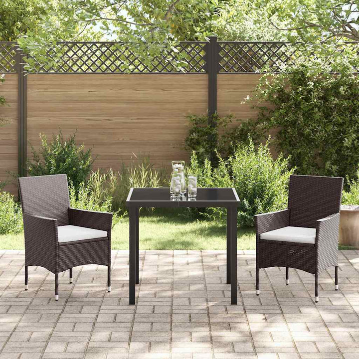 Have Spisebordssæt med pude 3 pcs Brun Poly rattan