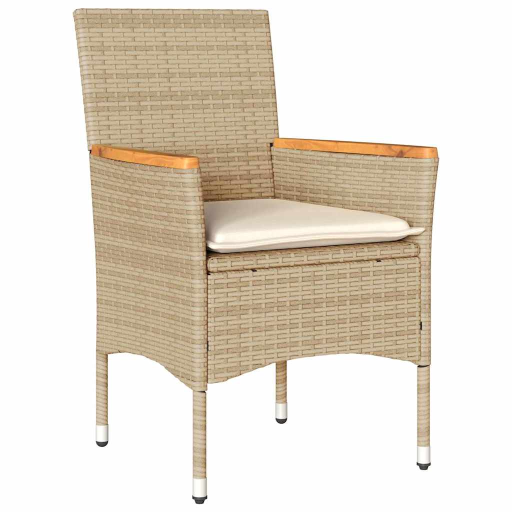 Have Spisebordssæt med pude 3 pcs Beige Poly rattan