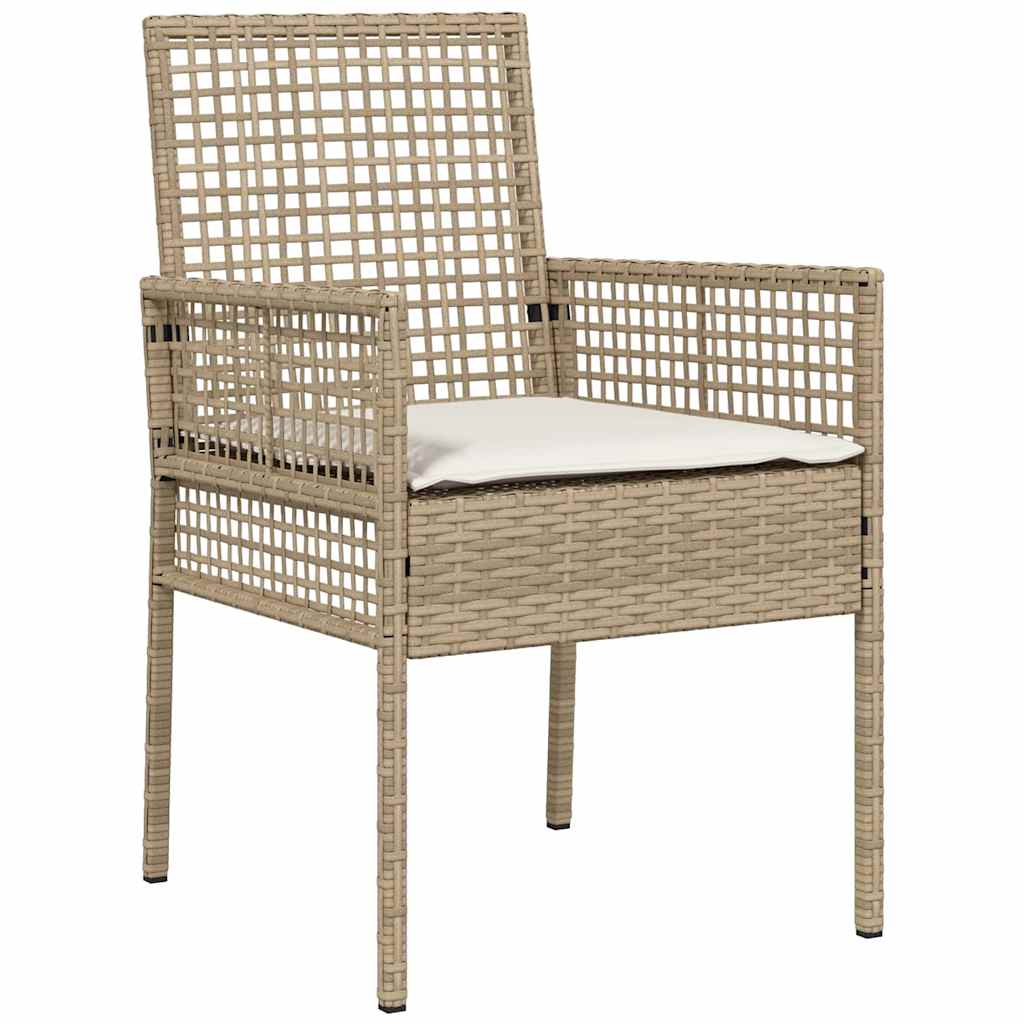 Have Spisebordssæt med pude 3 pcs Beige Poly rattan