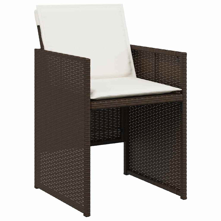 Have Spisebordssæt med pude 5 pcs Brun Poly rattan