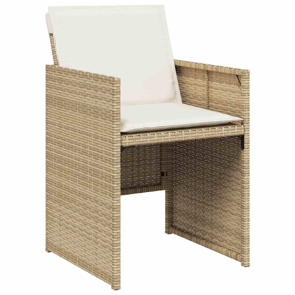 Have Spisebordssæt med pude 5 pcs Beige Poly rattan