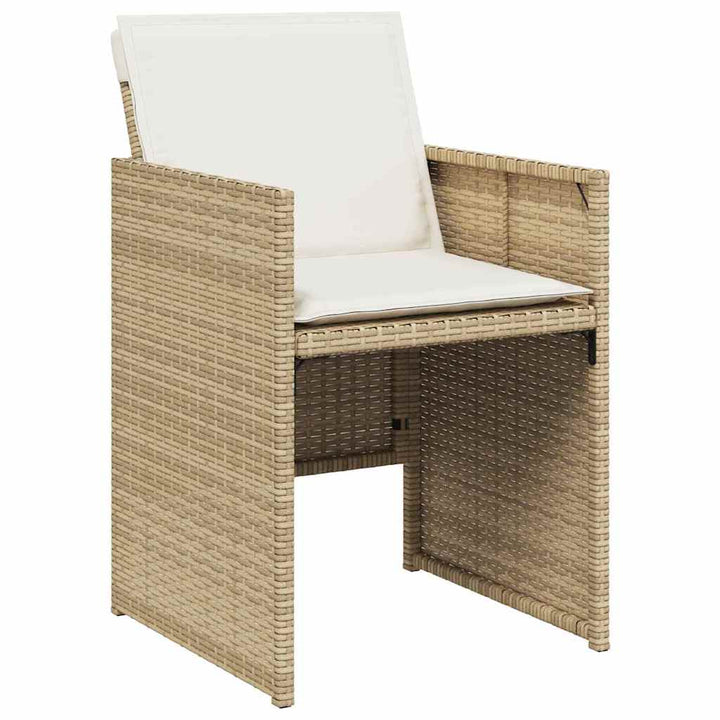 Have Spisebordssæt med pude 5 pcs Beige Poly rattan