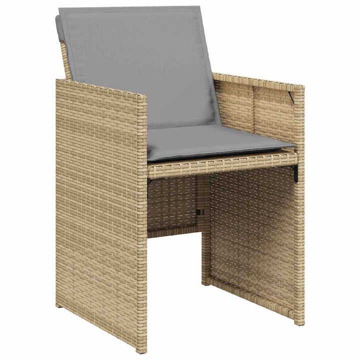 Have Spisebordssæt med pude 5 pcs Beige Poly rattan