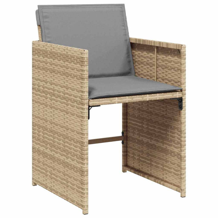 Have Spisebordssæt med pude 5 pcs Beige Poly rattan