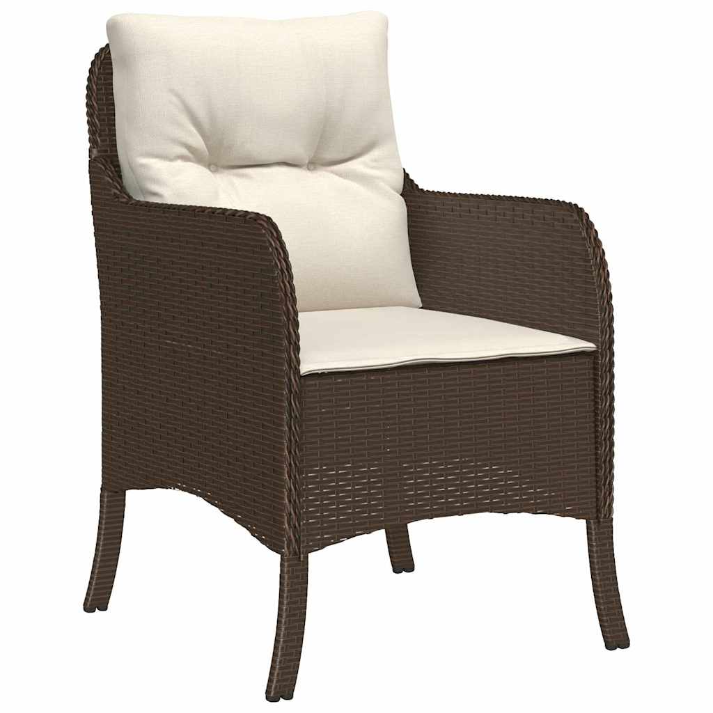 Have Spisebordssæt med pude 5 pcs Brun Poly rattan