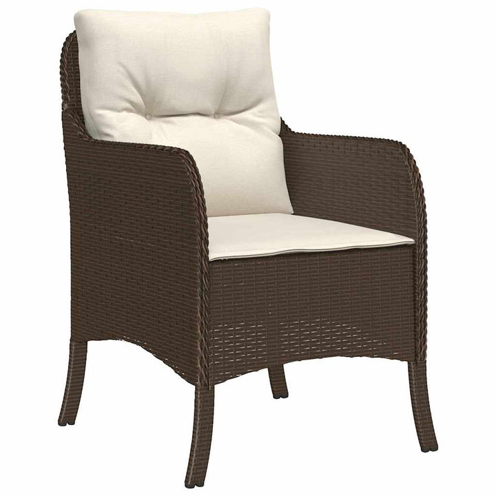 Have Spisebordssæt med pude 5 pcs Brun Poly rattan