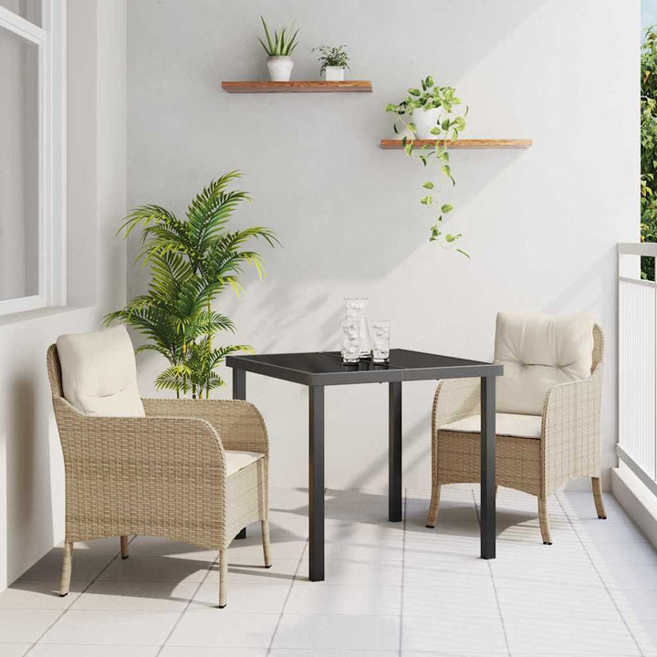 Have Spisebordssæt med pude 3 pcs Beige Poly rattan