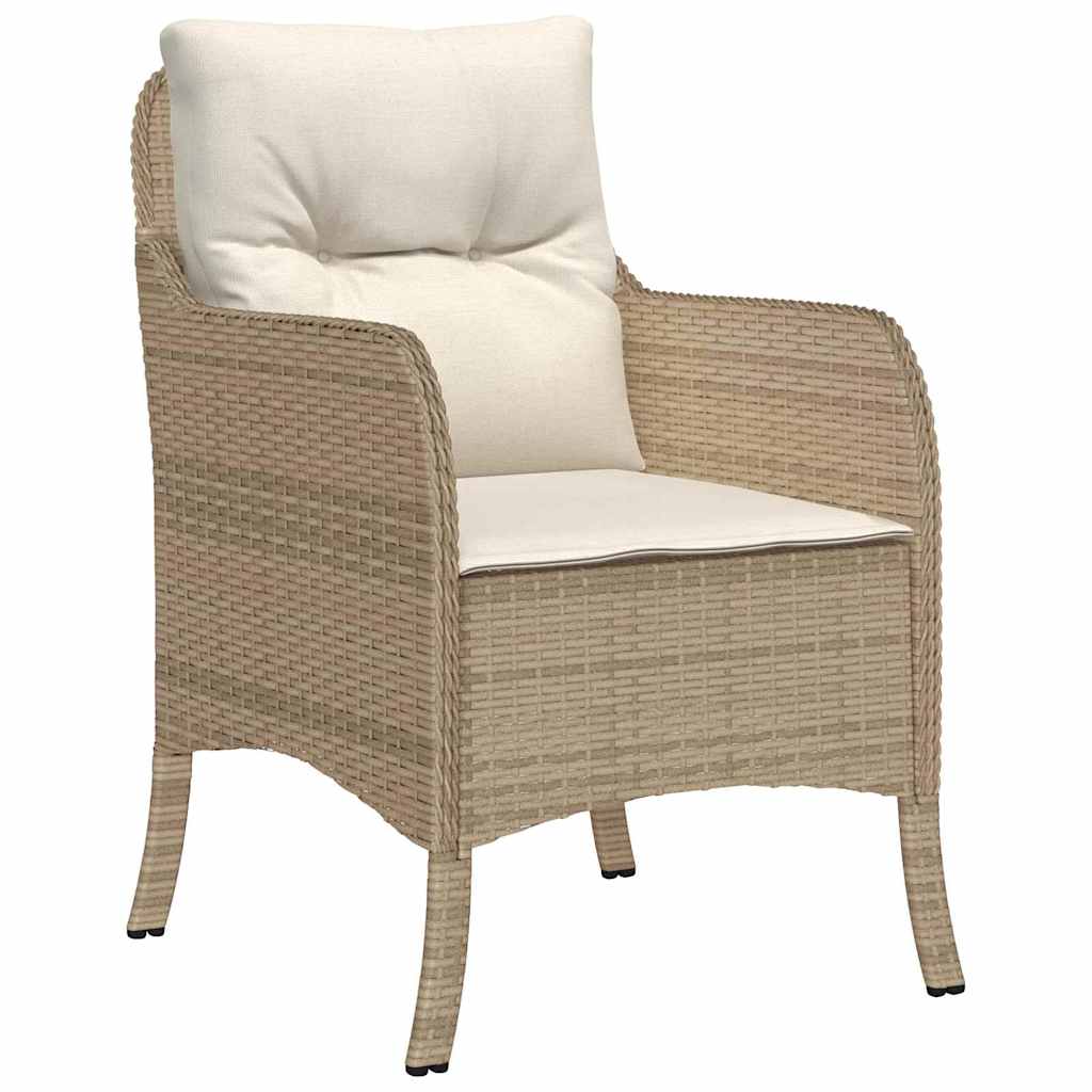 Have Spisebordssæt med pude 5 pcs Beige Poly rattan