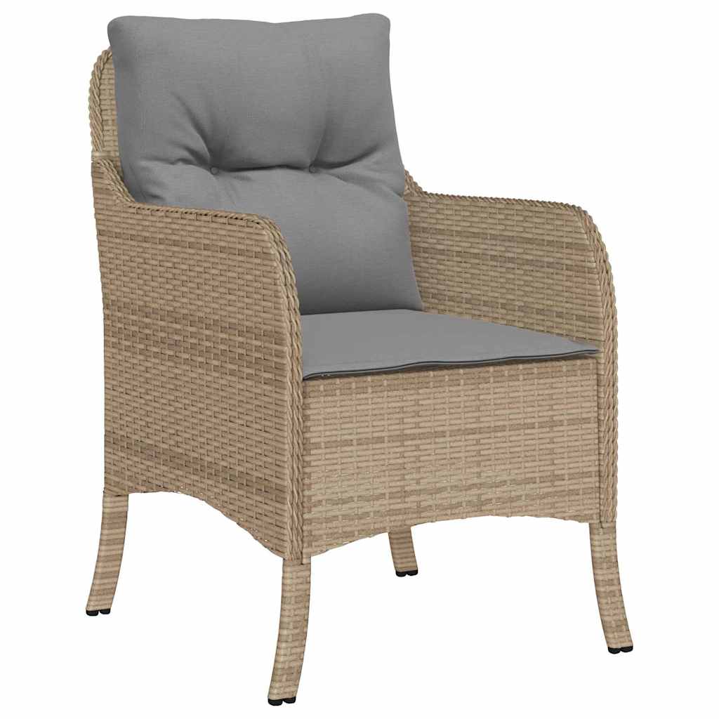 Have Spisebordssæt med pude 5 pcs Beige Poly rattan