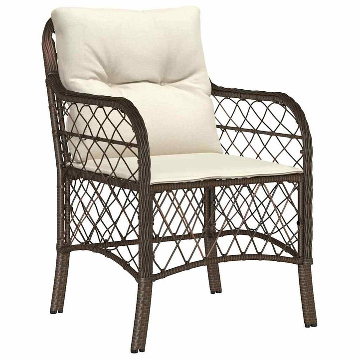 Have Spisebordssæt med pude 7 pcs Brun Poly rattan