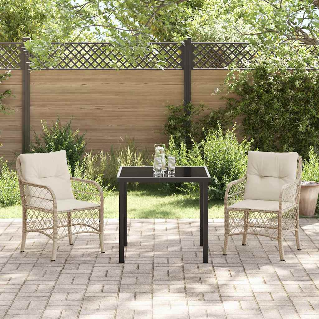 Have Spisebordssæt med pude 3 pcs Beige Poly rattan