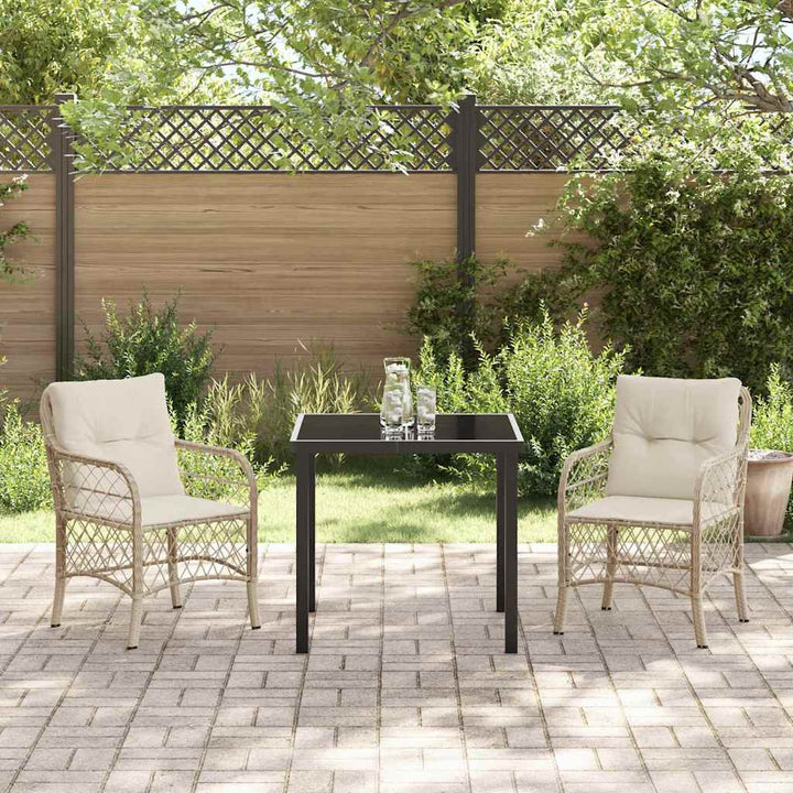 Have Spisebordssæt med pude 3 pcs Beige Poly rattan