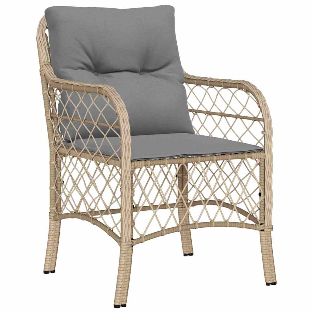 Have Spisebordssæt med pude 3 pcs Beige Poly rattan