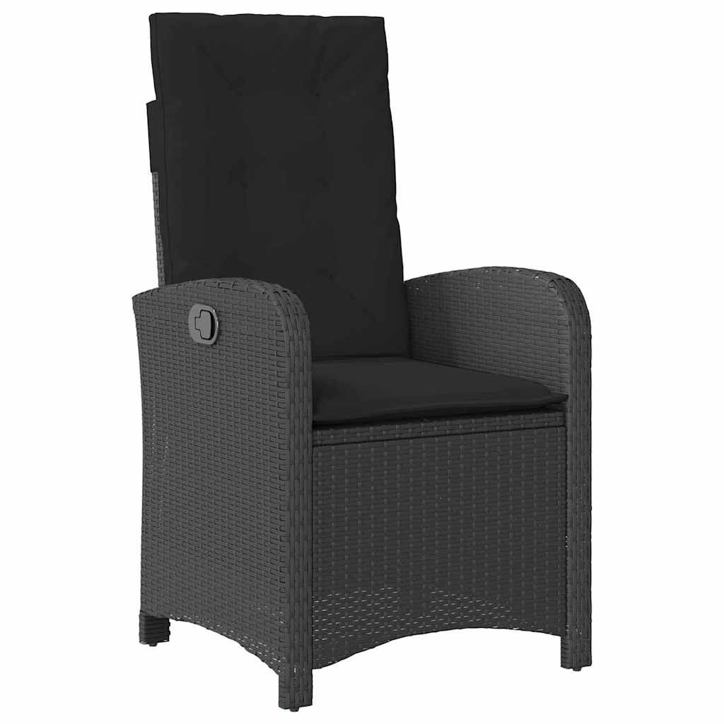 Have Spisebordssæt 3 pcs Sort polyrattan