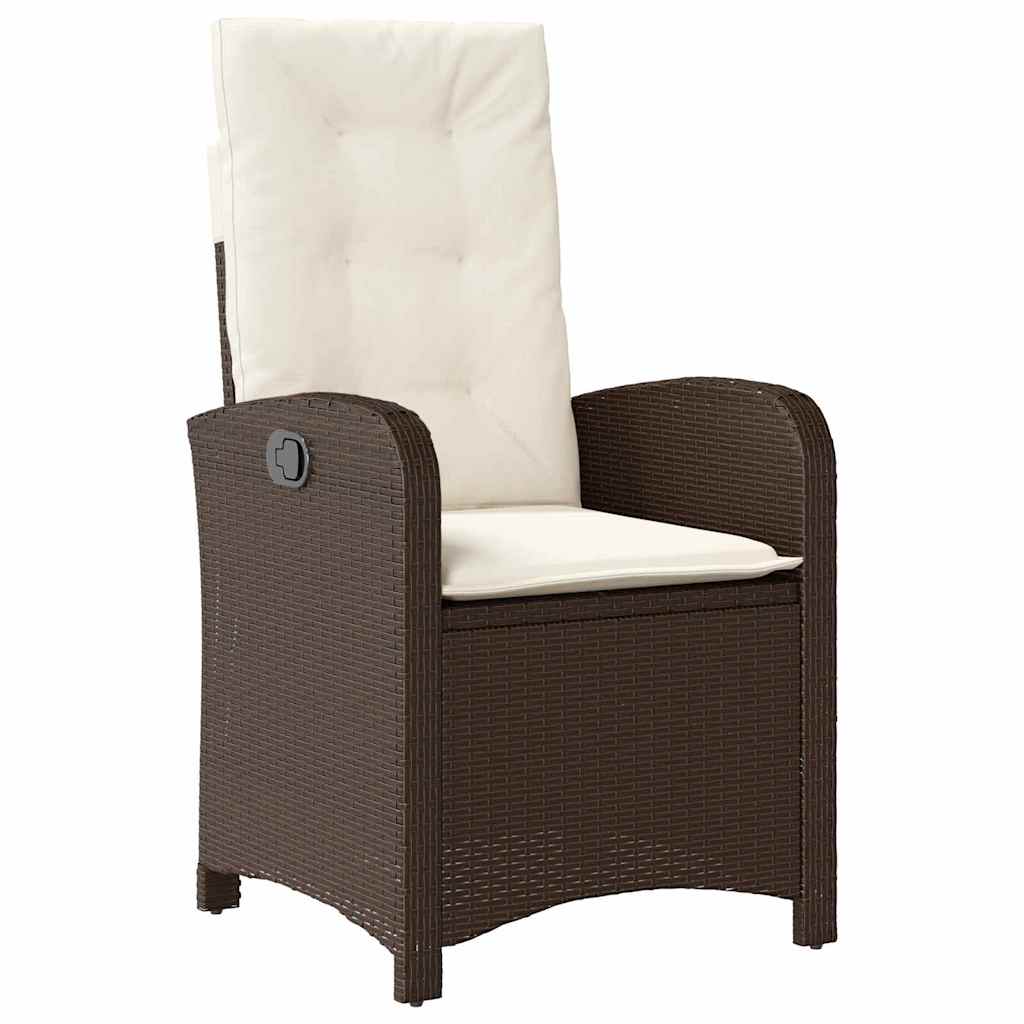Have Spisebordssæt 3 pcs Brun polyrattan