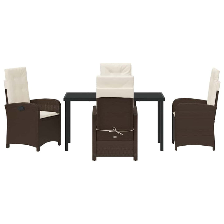 Have Spisebordssæt 5 pcs Brun polyrattan