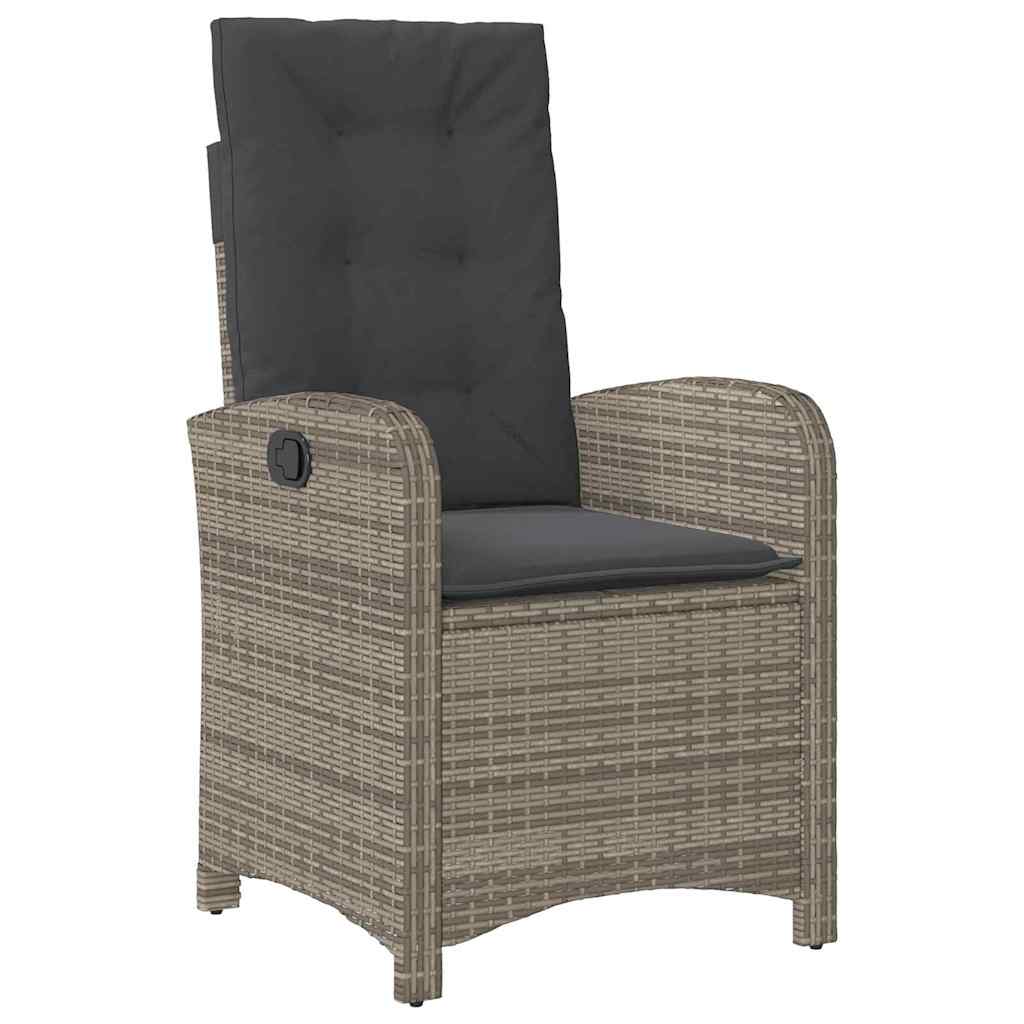 Have Spisebordssæt 3 pcs Grå polyrattan