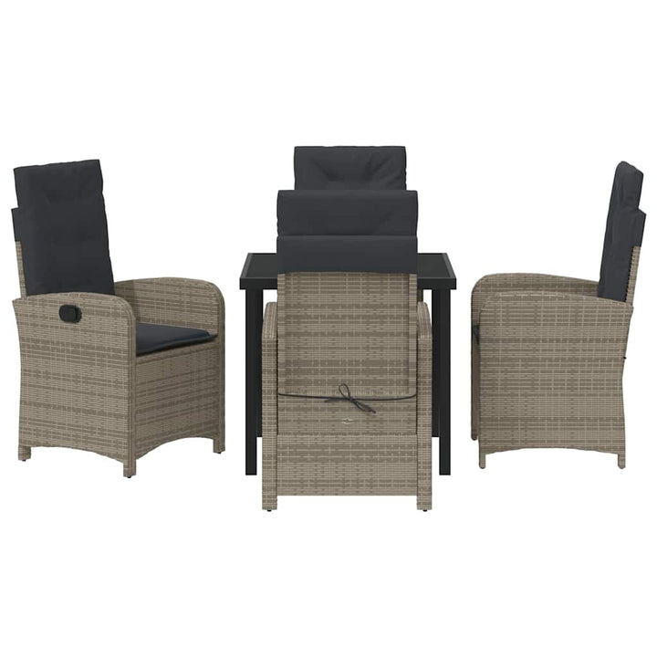 Have Spisebordssæt 5 pcs Grå polyrattan
