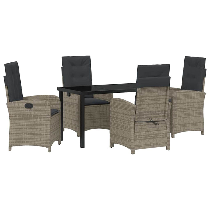 Have Spisebordssæt 5 pcs Grå polyrattan