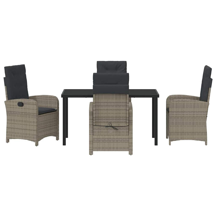 Have Spisebordssæt 5 pcs Grå polyrattan