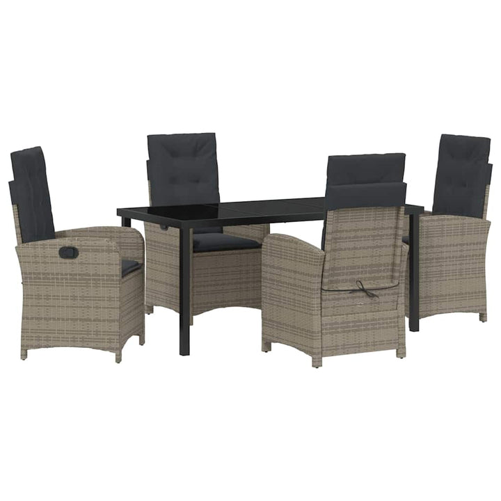Have Spisebordssæt 5 pcs Grå polyrattan