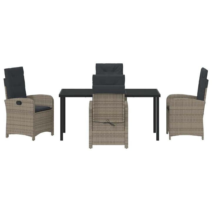 Have Spisebordssæt 5 pcs Grå polyrattan