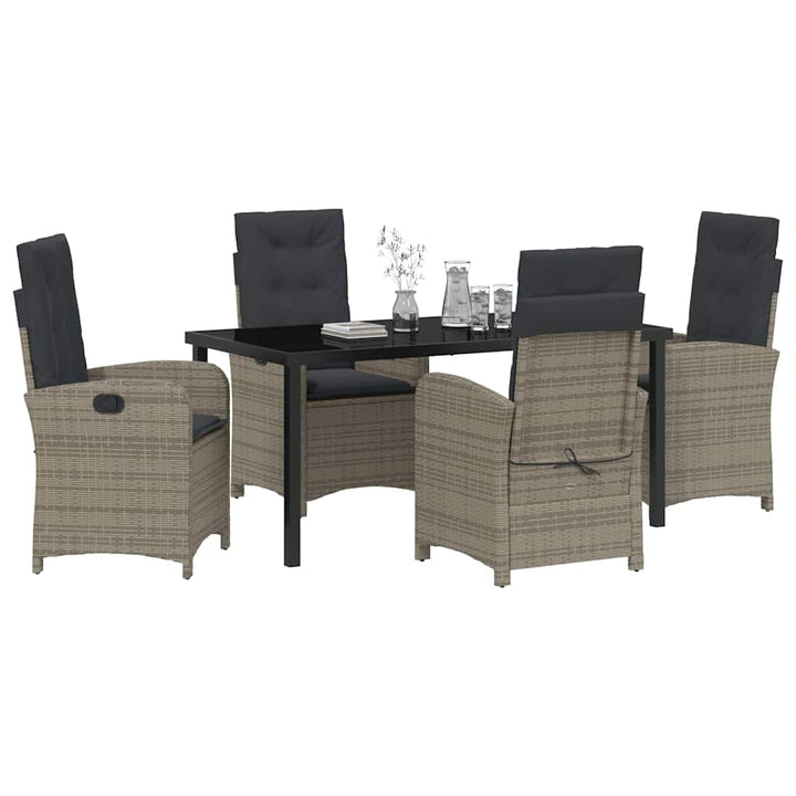 Have Spisebordssæt 5 pcs Grå polyrattan