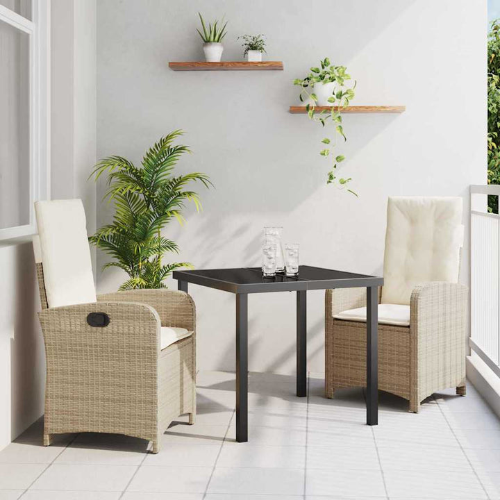 Have Spisebordssæt 3 pcs Beige polyrattan