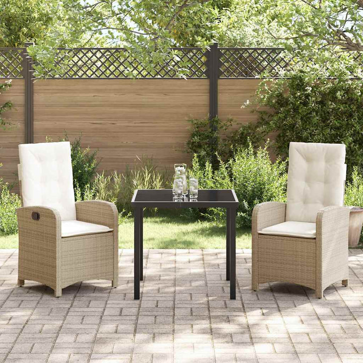 Have Spisebordssæt 3 pcs Beige polyrattan