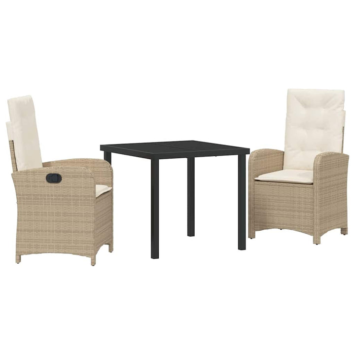 Have Spisebordssæt 3 pcs Beige polyrattan
