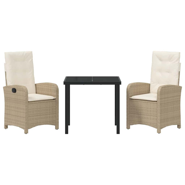 Have Spisebordssæt 3 pcs Beige polyrattan