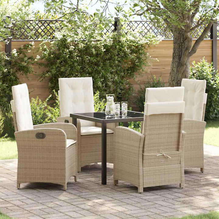 Have Spisebordssæt 5 pcs Beige polyrattan