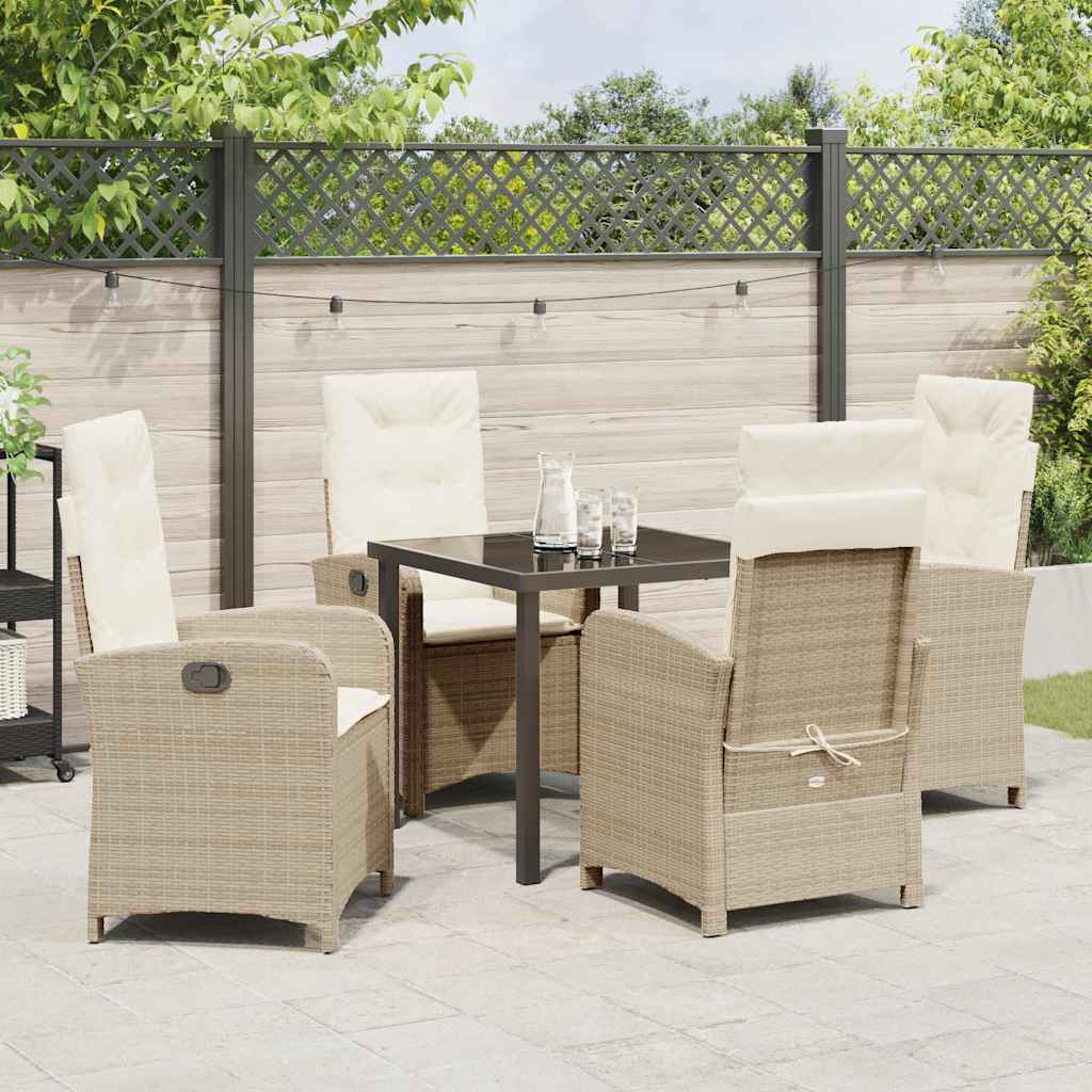 Have Spisebordssæt 5 pcs Beige polyrattan