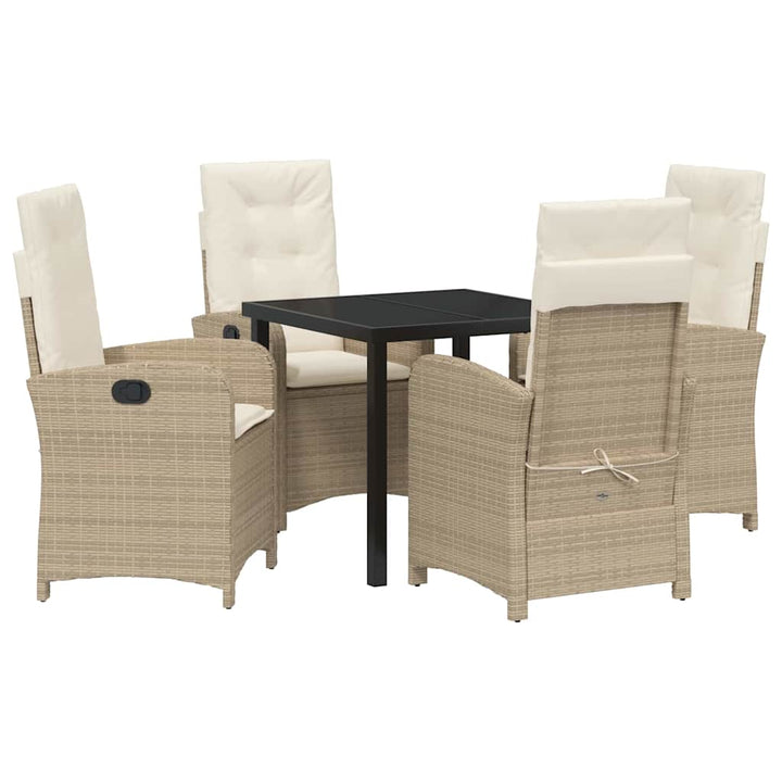 Have Spisebordssæt 5 pcs Beige polyrattan