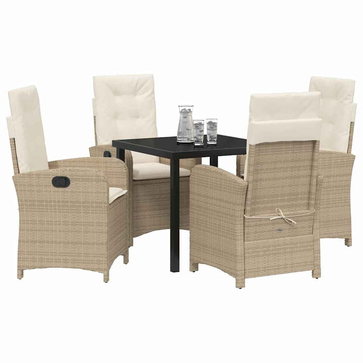 Have Spisebordssæt 5 pcs Beige polyrattan