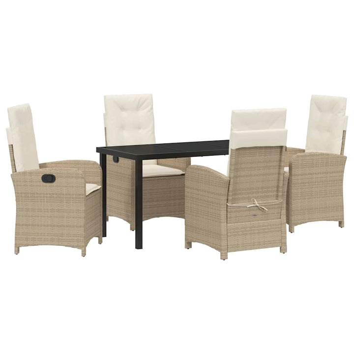 Have Spisebordssæt 5 pcs Beige polyrattan